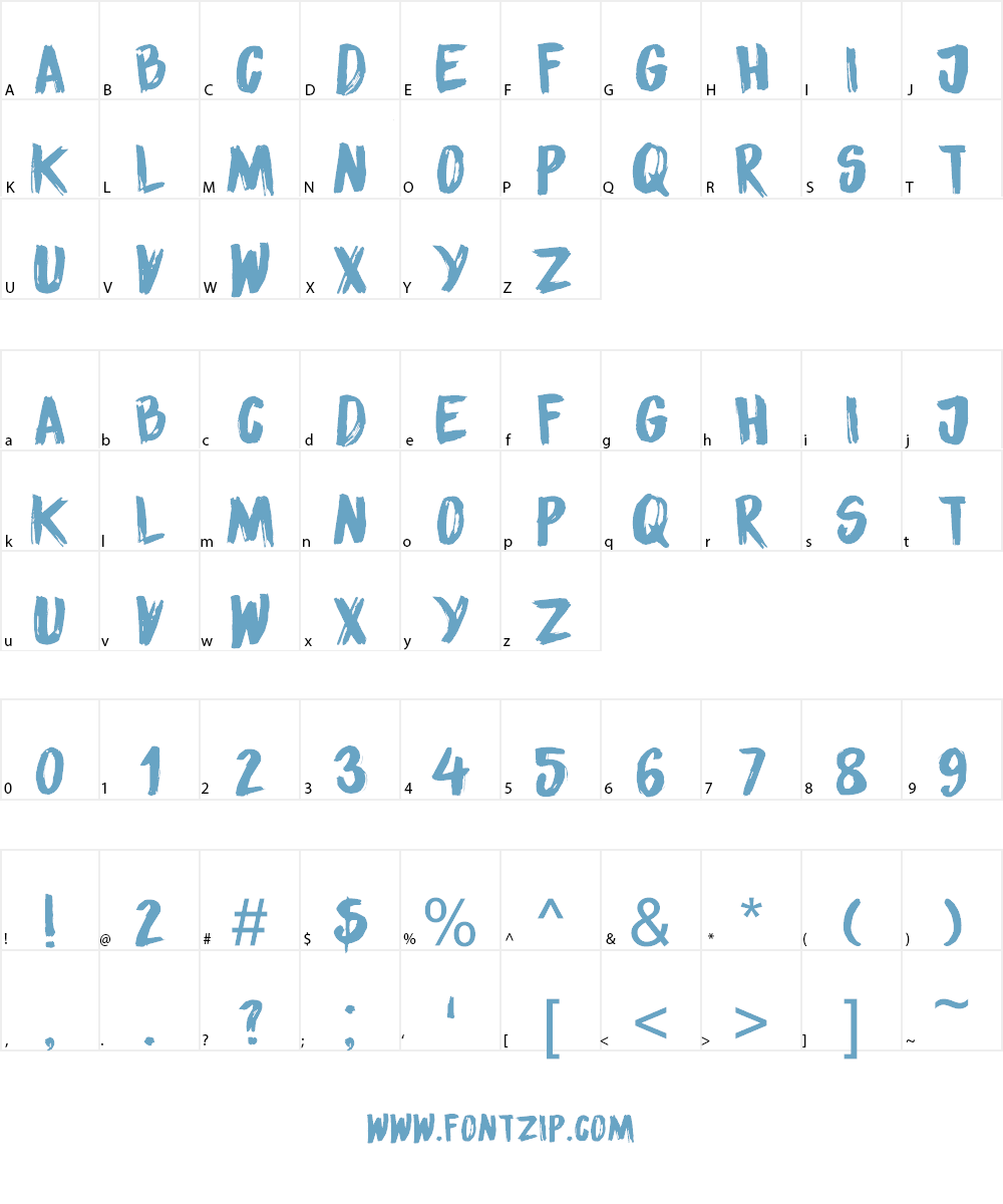 DK Sensory Overload Font Character